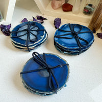 סט תחתיות אבני אגת כחולות