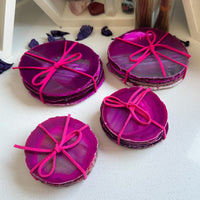 סט תחתיות אבני אגת ורודה