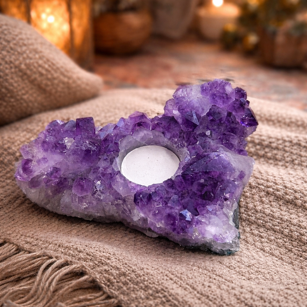 אמטיסט, מעמד לנר, מעמד נר אמטיסט, קריסטלים